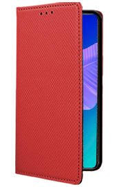 Кожени калъфи Кожени калъфи за Huawei Кожен калъф тефтер и стойка Magnetic FLEXI Book Style за Huawei P40 Lite E ART-L29 червен 